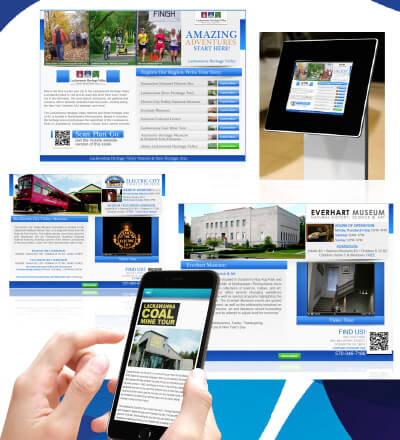 Micro kiosks, mobile web apps, and websites in various devices
